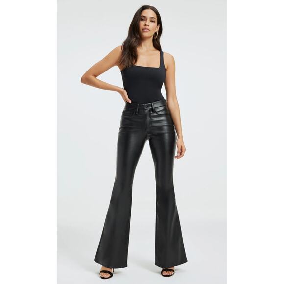 GOOD AMERICAN Good Legs Flare Pants Size 2 NWT - Picture 1 of 7